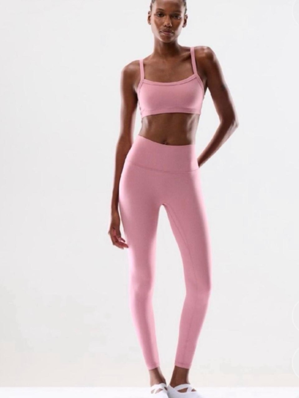Aritzia Pink High-Rise Active Leggings